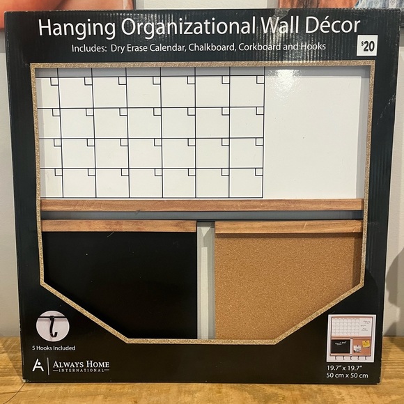 Home‎ hanging wall decor calendar chalk board NWT - Picture 1 of 3